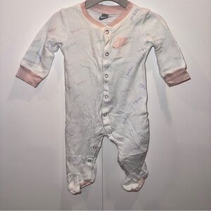 *3-6M* Nike Baby Sleeper - White and Pink